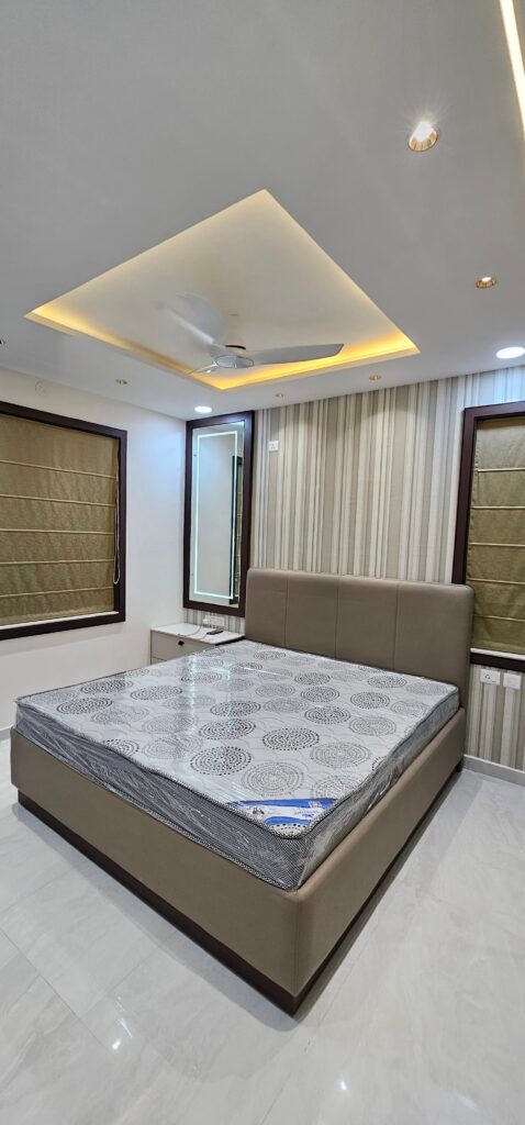 Modern bed room interior designed by interior designers in Tukkuguda
