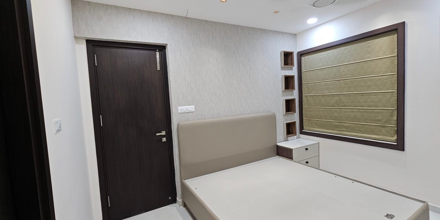 Modern bed room interior designed by interior designers in Tukkuguda
