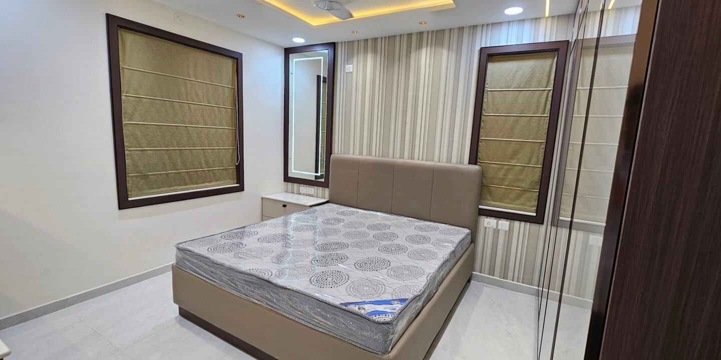 Modern bed room interior designed by interior designers in Tukkuguda