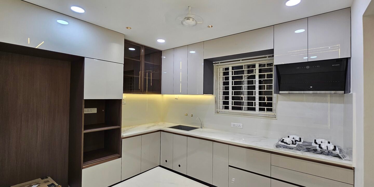 Modern kitchen room interior designed by interior designers in Tukkuguda