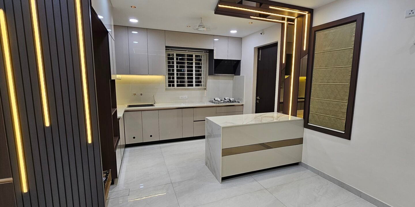 Modern living room interior designed by interior designers in Tukkuguda