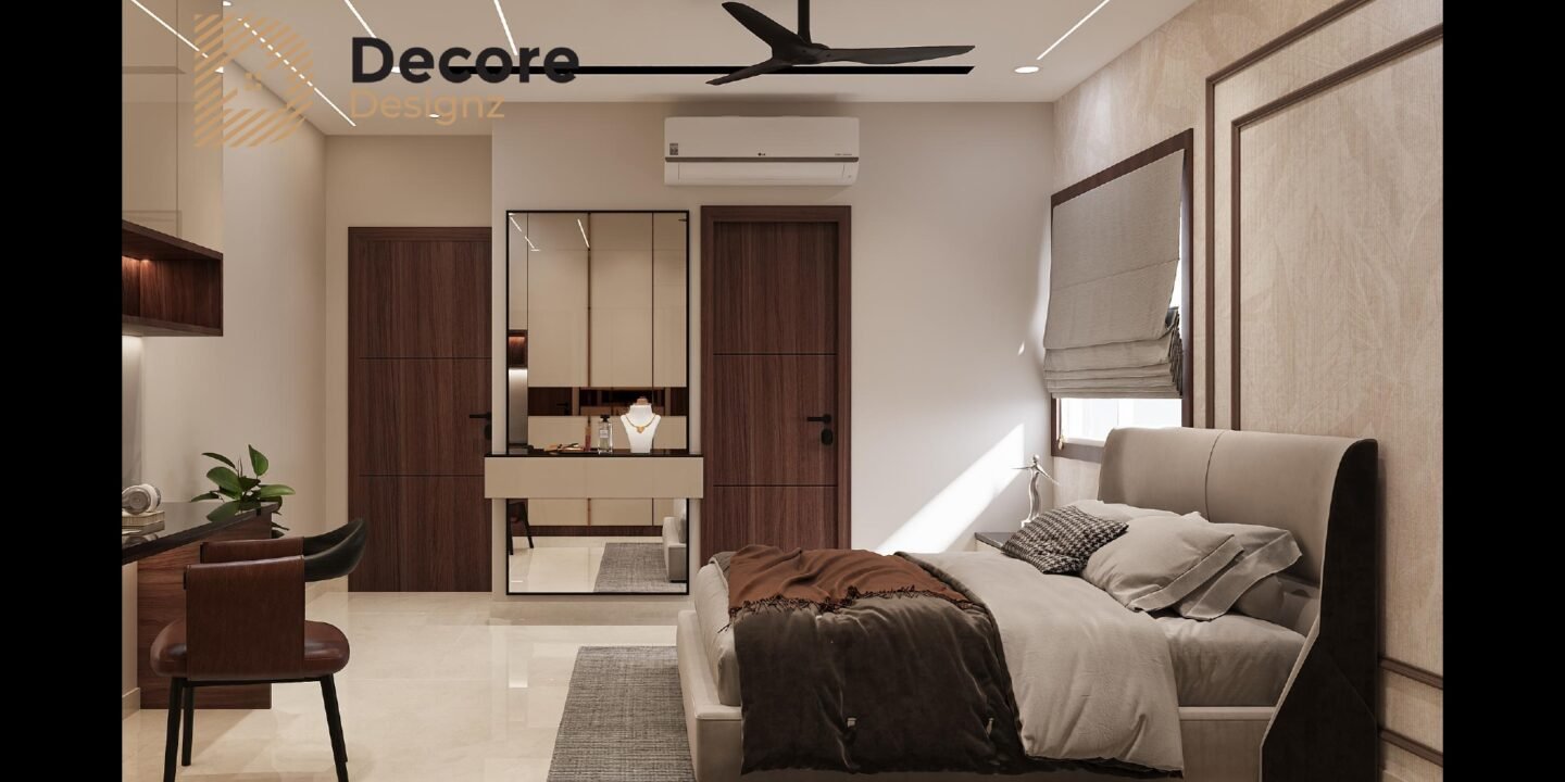 master bed room interior design in kokapet