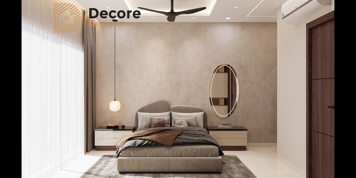 False ceiling design with LED lighting