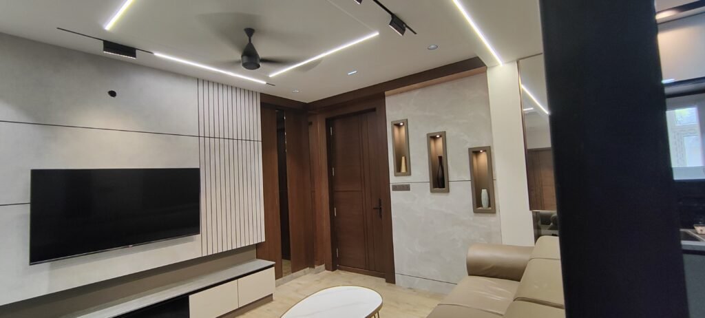 Modern living room door design by interior designers in Hyderabad