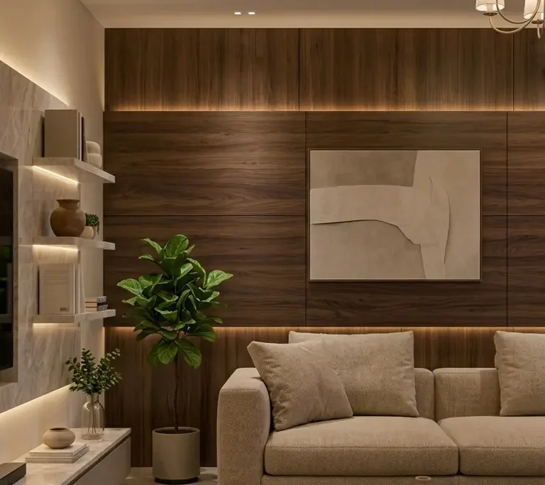 Modern living room design by interior designers in Hyderabad