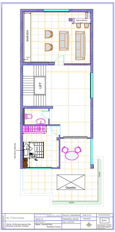 villa interior design in Mallampet