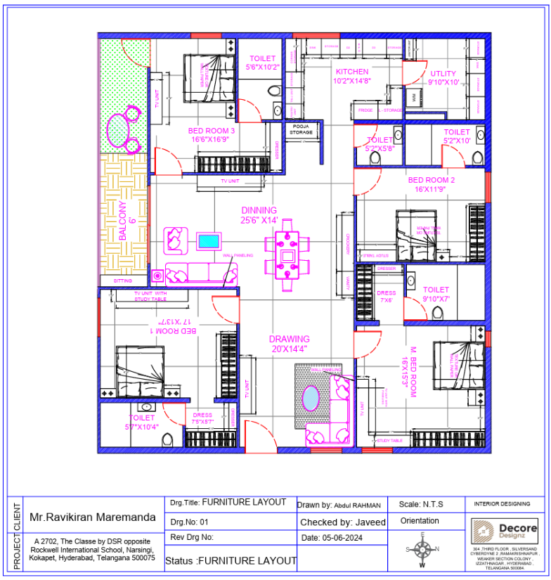 Luxury 4BHK Interior Design at DSR Classe, Kokapet