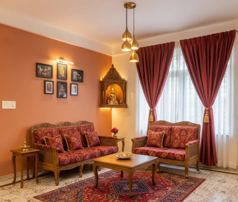 Traditional Interior Design for 2BHK and 3BHK Flats