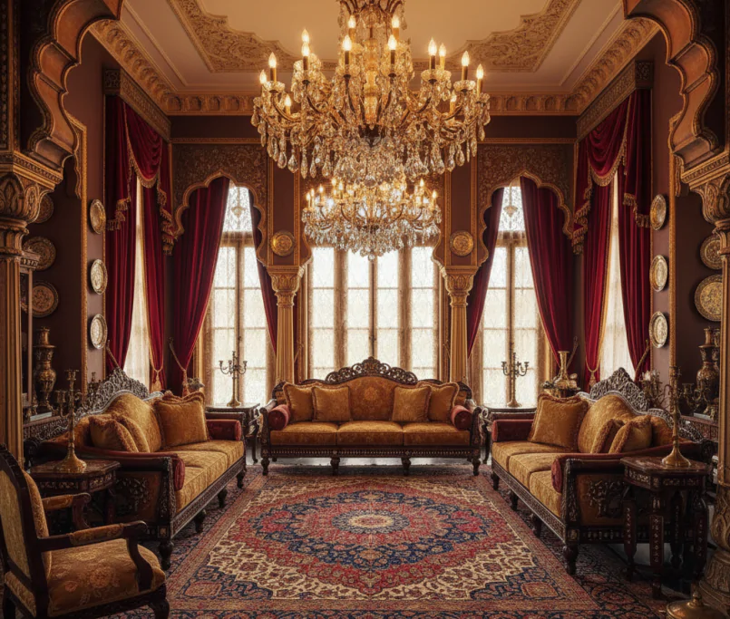 Nizami-Style Interiors Inspired by Hyderabad Heritage