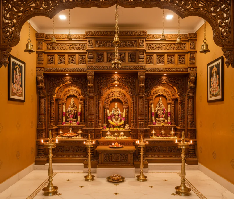 Temple-Inspired Décor and Pooja Room Designs
