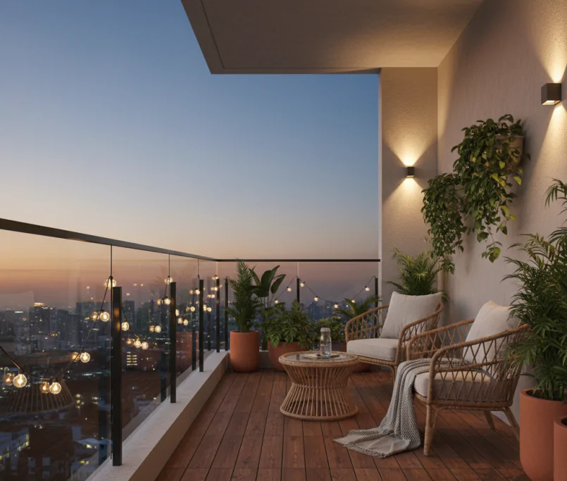 Modern Balcony Design in Hyderabad
