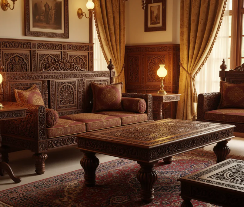 Wooden Furniture and Carvings in Traditional Homes